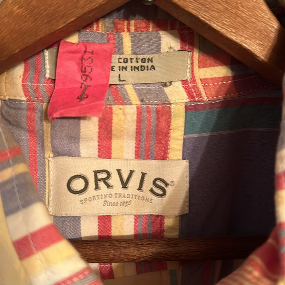 Orvis Madras Plaid Patchwork, Button-Down, Short … - image 2